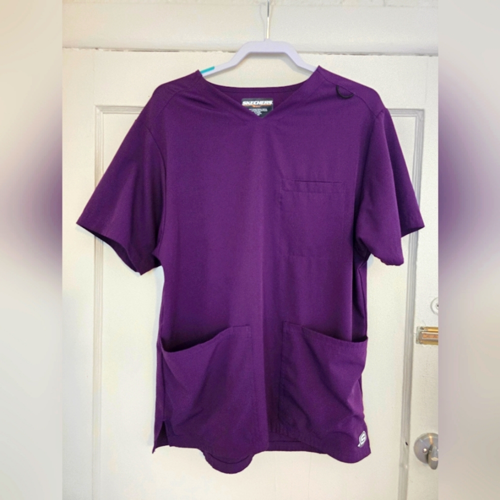 Skechers Purple Scrub Top, Large